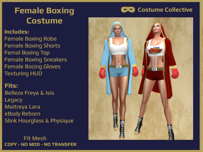 Second Life Marketplace * CC * Female Boxing Costume